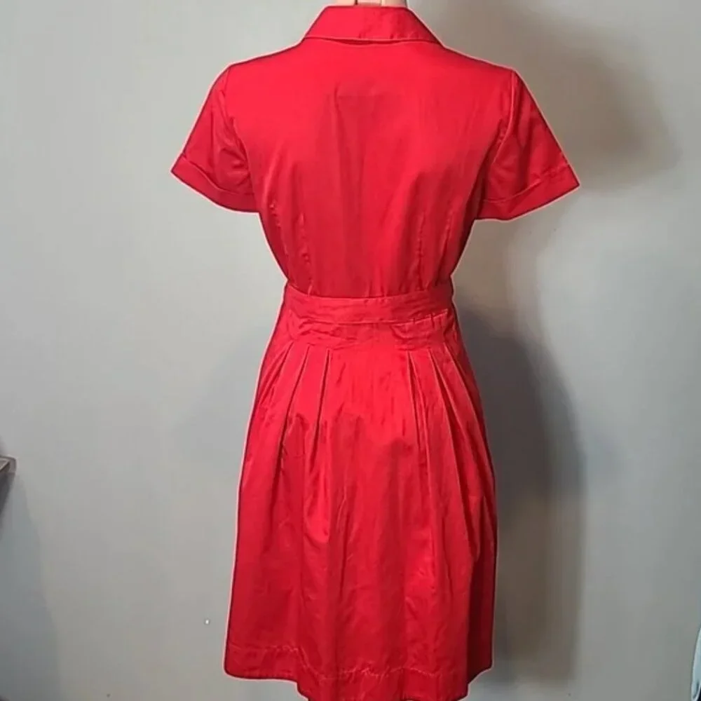 Brooks Brothers Red Belted Shirt Dress with Pockets❣️ Like New - Picture 4 of 12